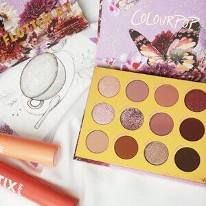 NIB Retired ColourPop Flutter By Pressed Pigment and Eyeshadow Palette